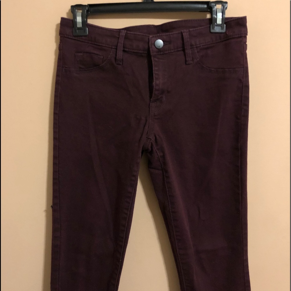 Burgundy jeans